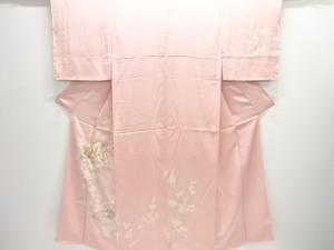 扇に牡丹・菊模様刺繍訪問着